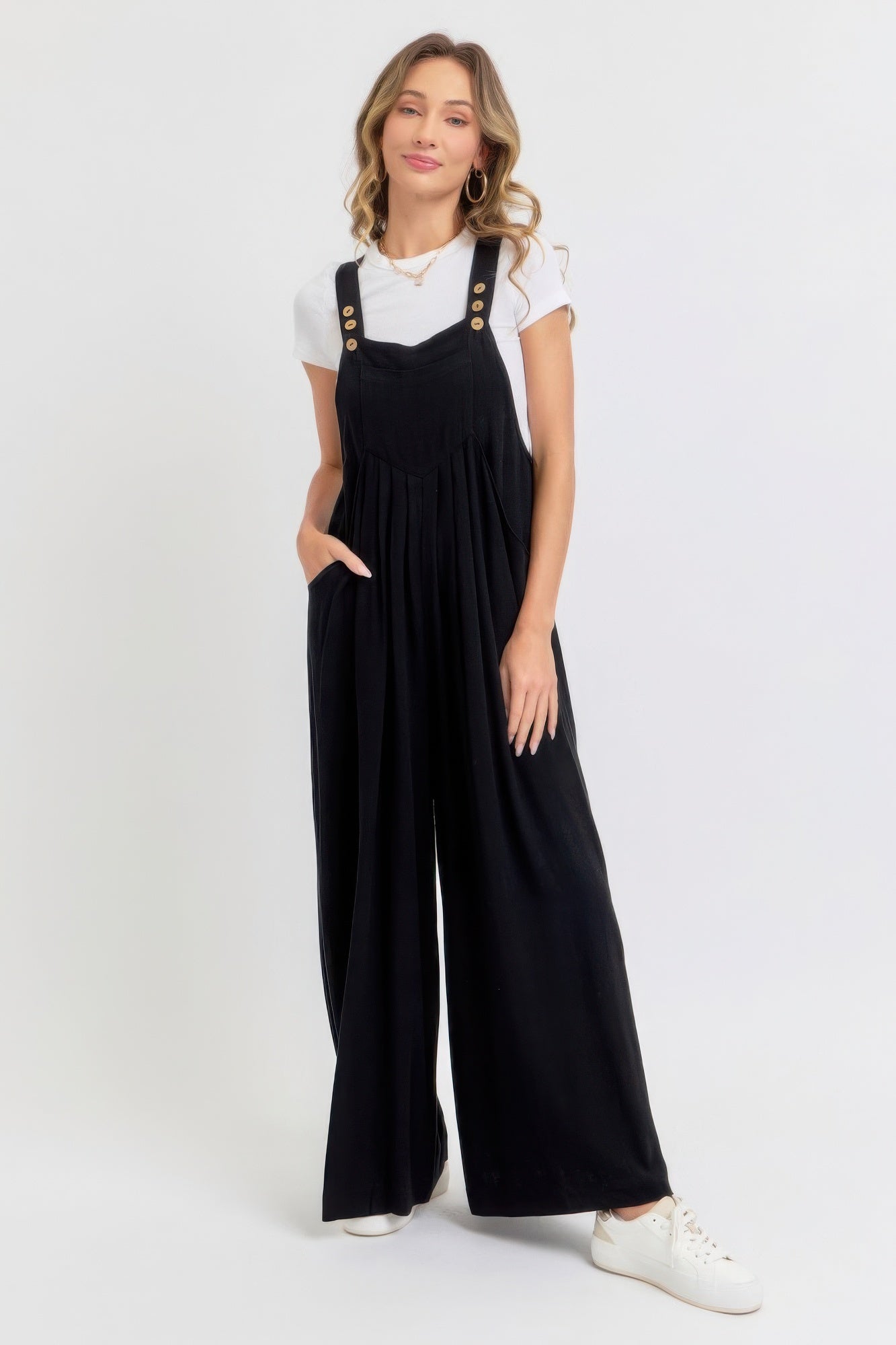 Adjustable Strap Wide Leg Overall
