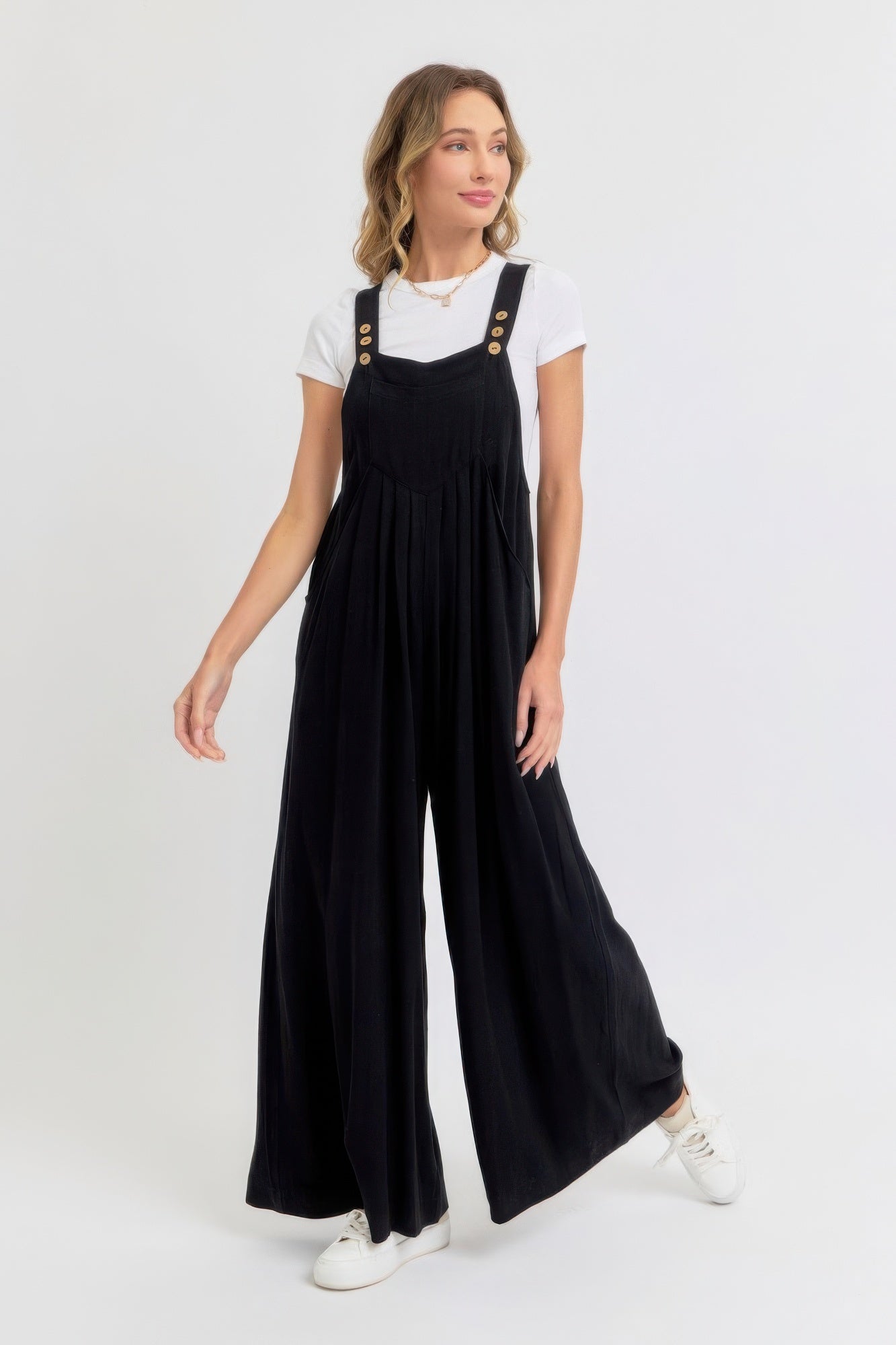 Adjustable Strap Wide Leg Overall