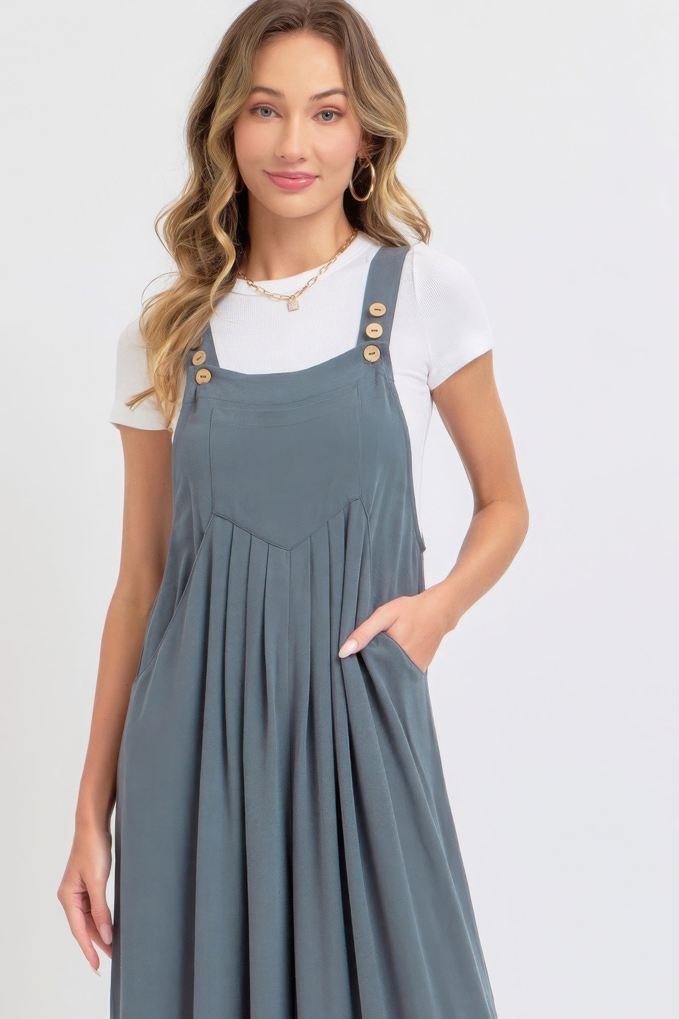 Adjustable Strap Wide Leg Overall