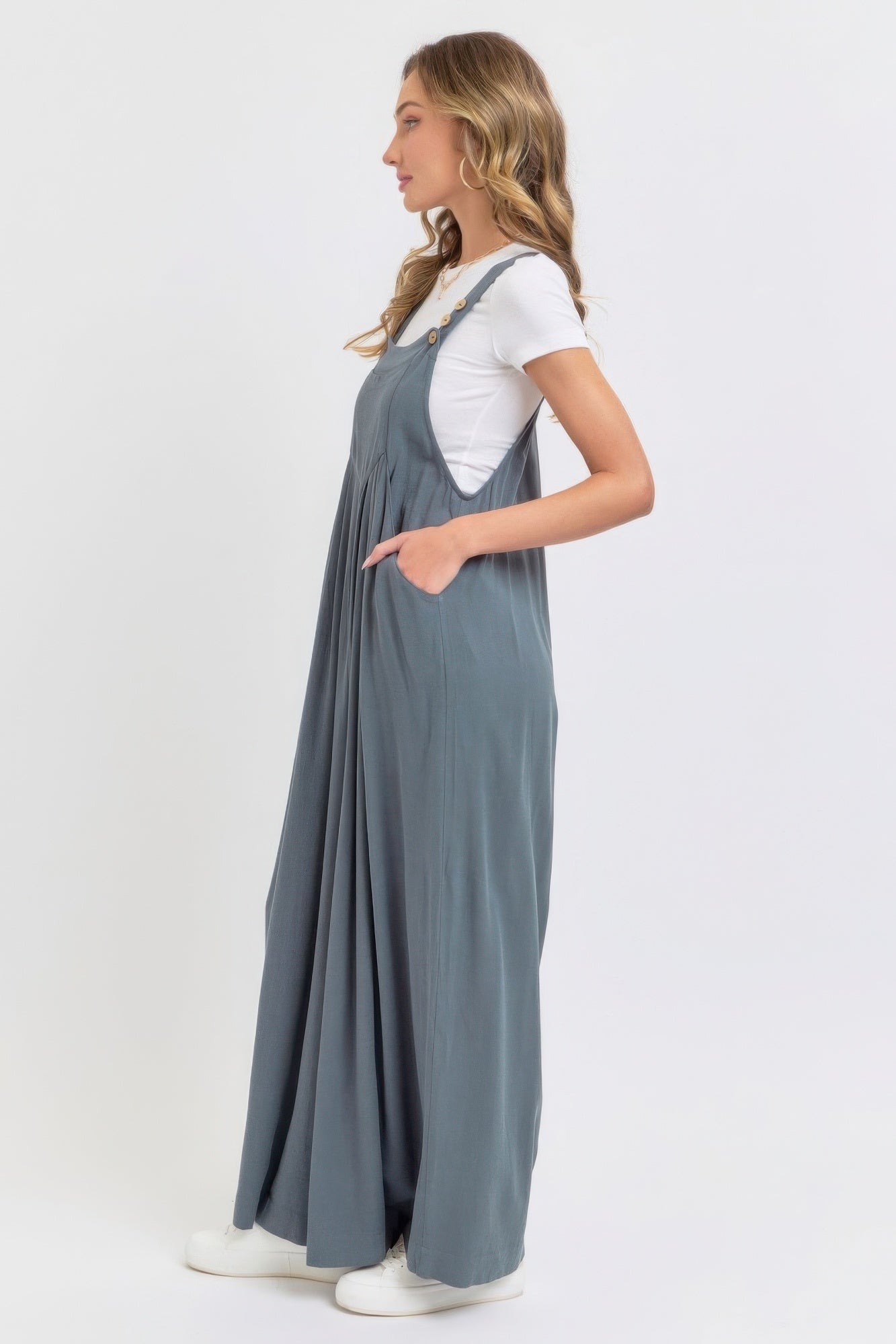 Adjustable Strap Wide Leg Overall