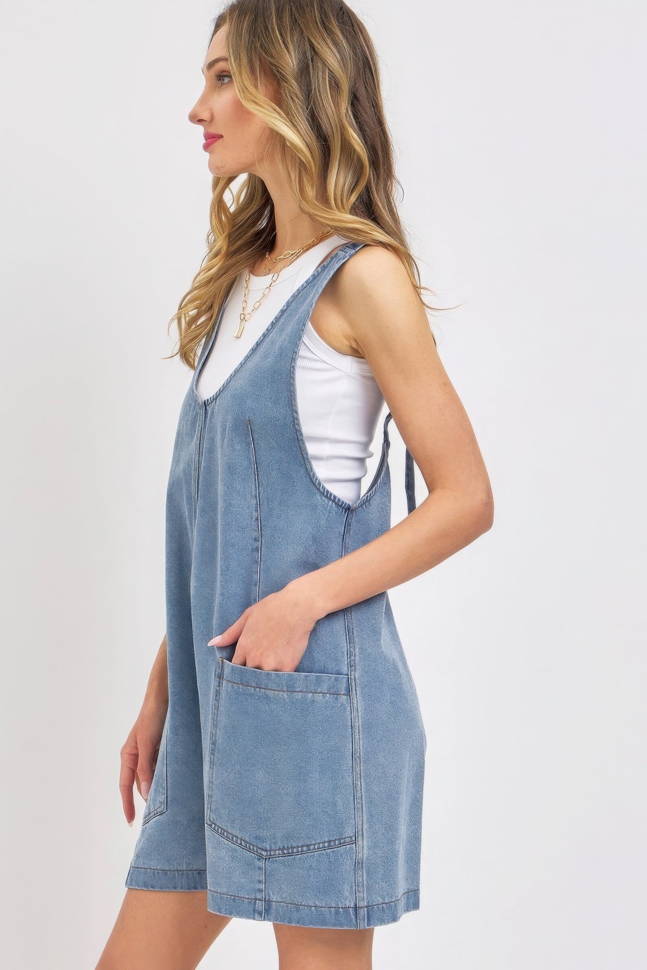 Summer Denim Romper