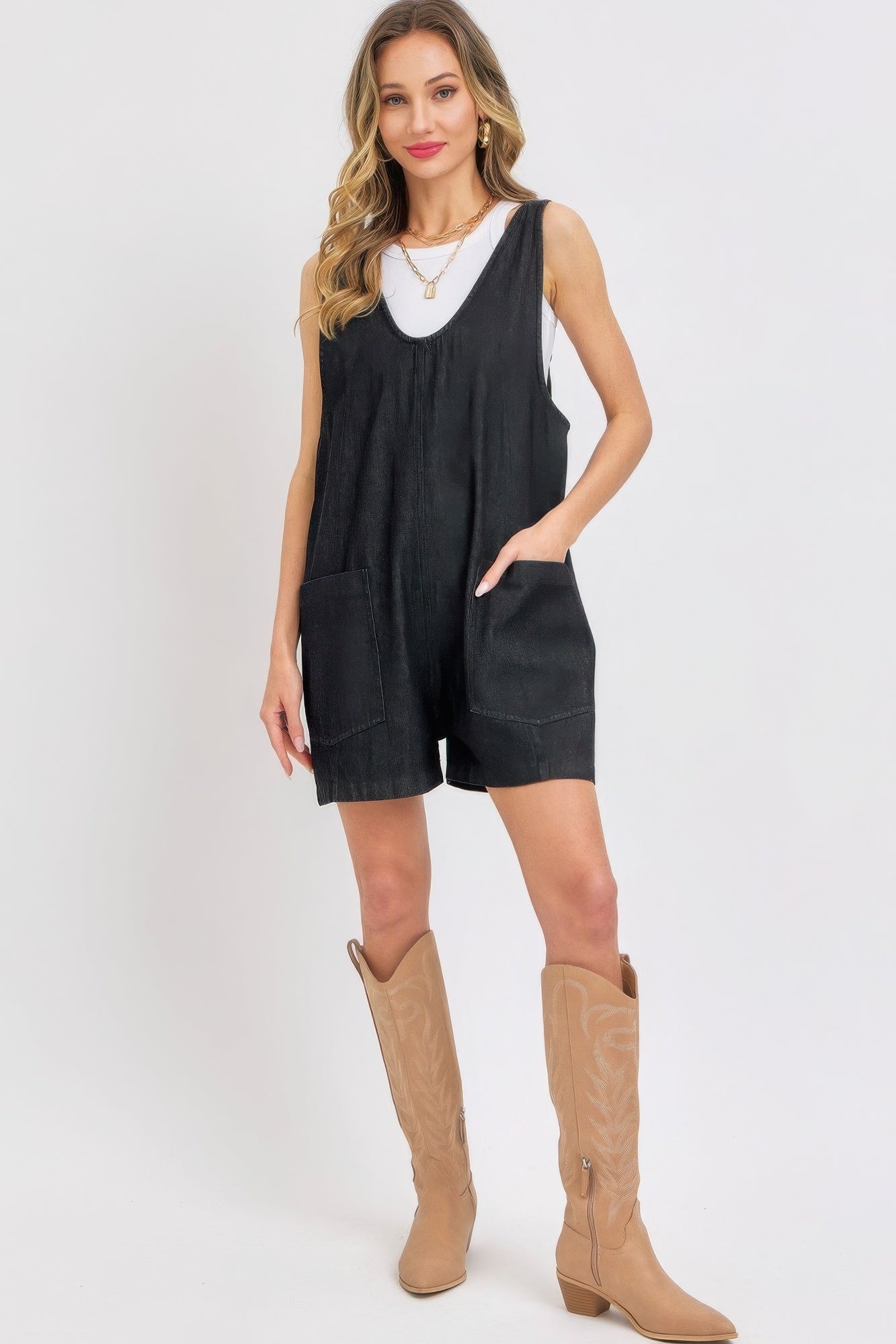 Summer Denim Romper