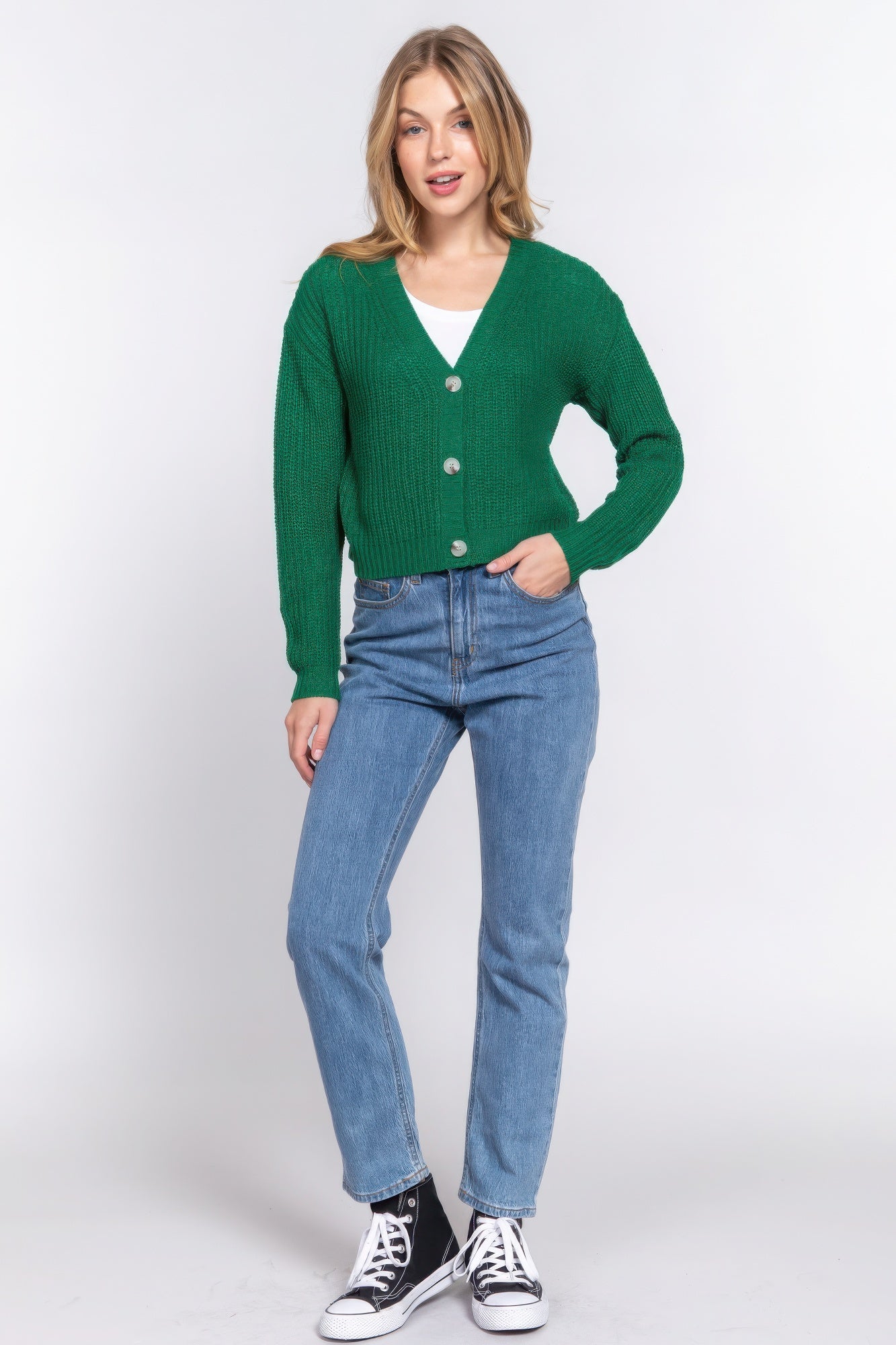Long Sleeve V-Neck Cardigan