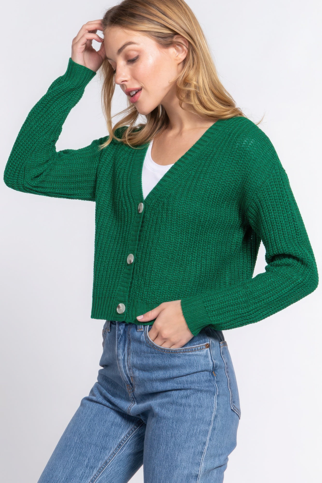 Long Sleeve V-Neck Cardigan