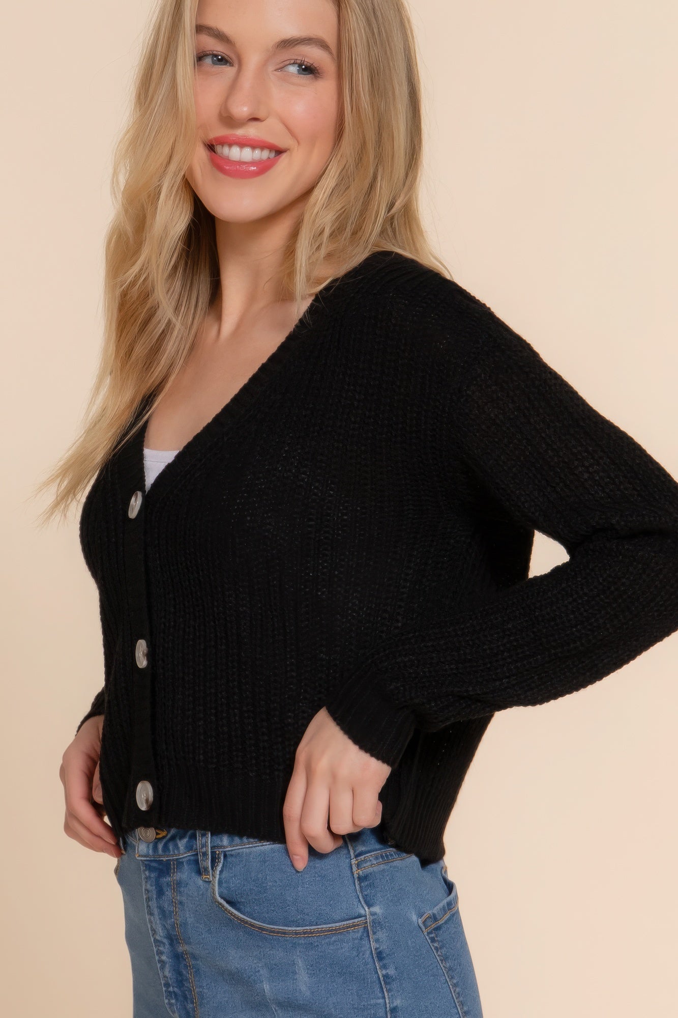 Long Sleeve V-Neck Cardigan