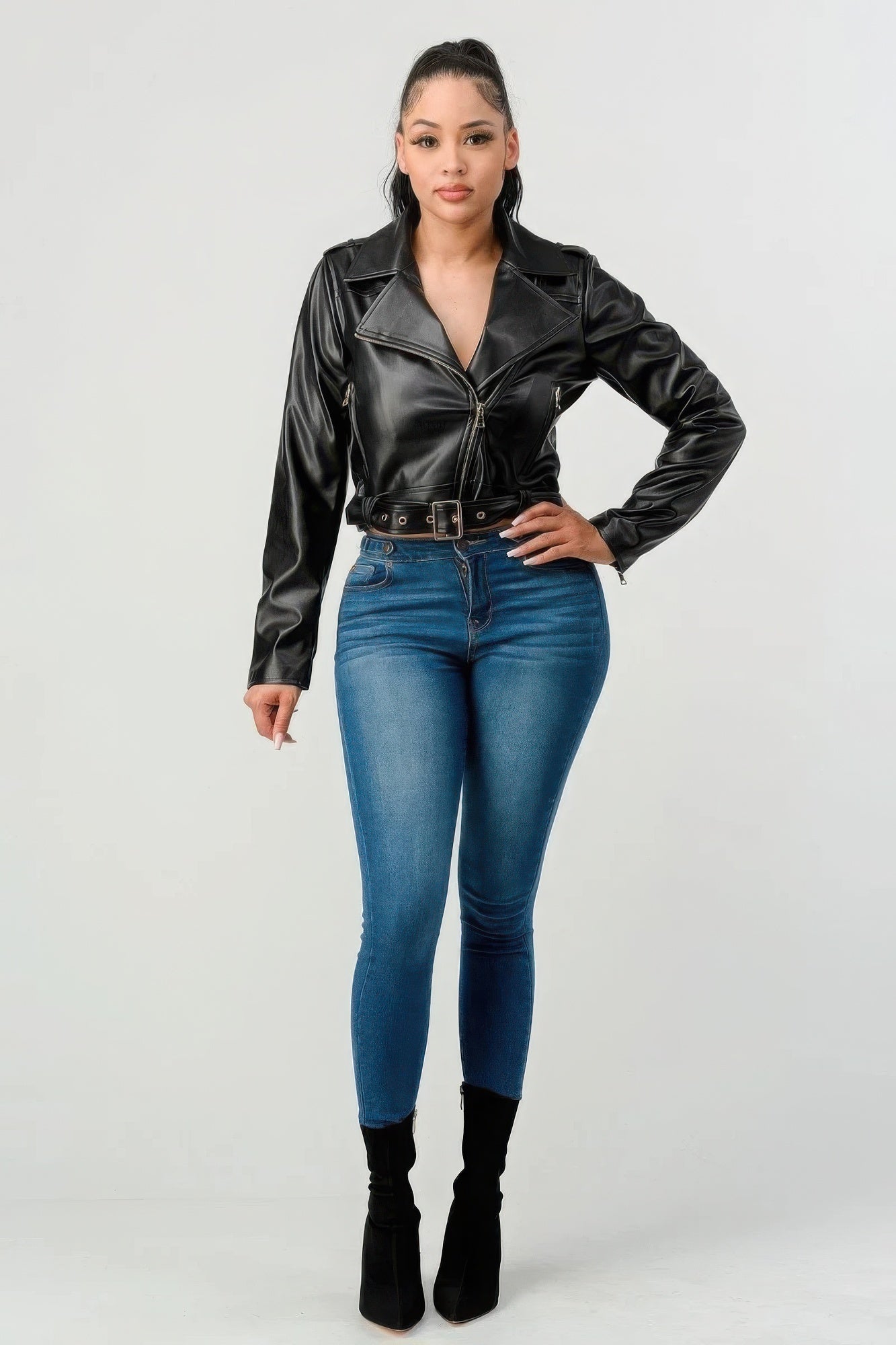 Black Faux Leather Jacket