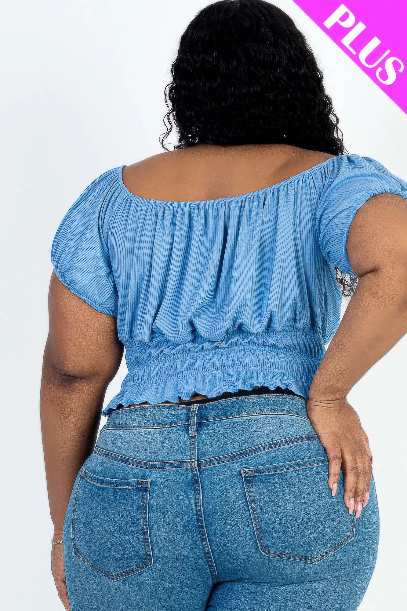Plus size Puff Sleeve Knit Top