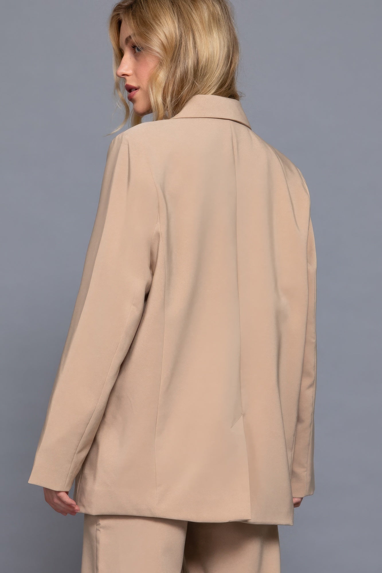 Long Sleeve Front Button Blazer