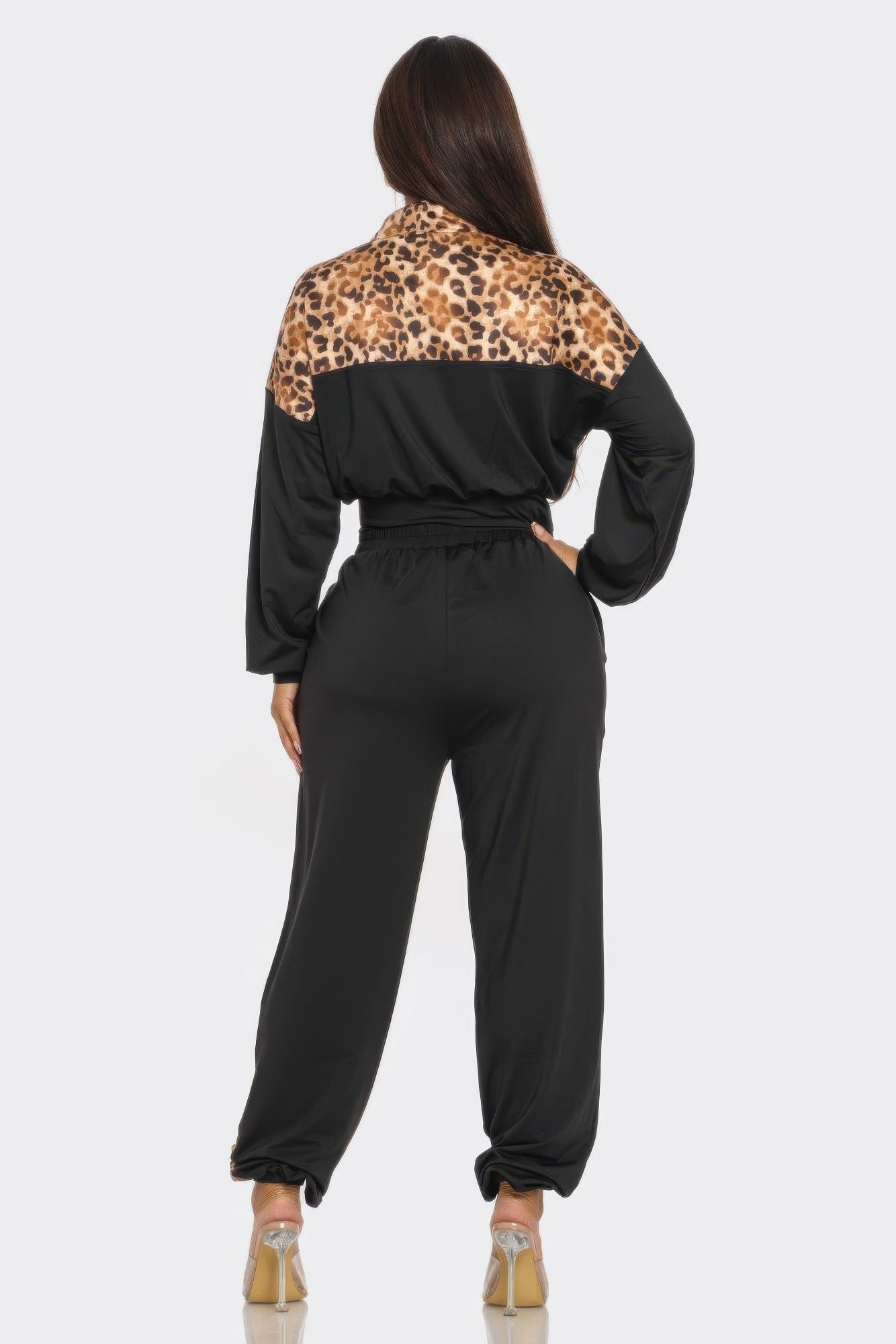 Animal Print Jogger Set