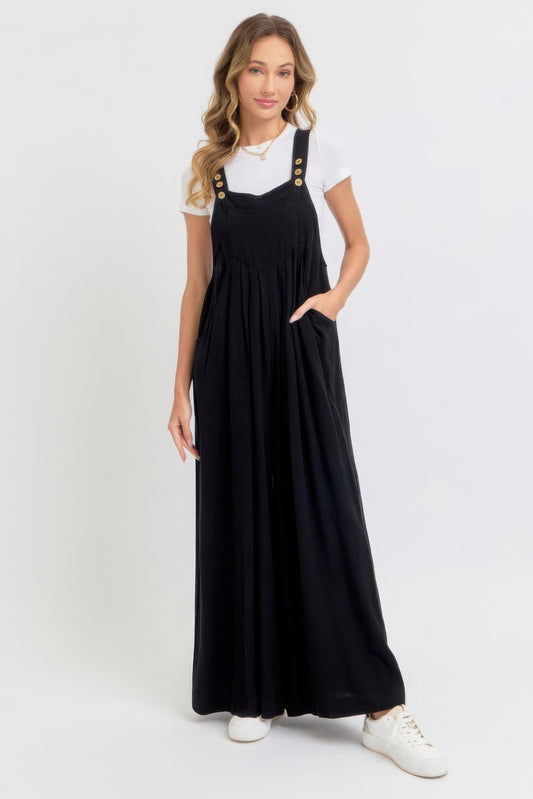 Adjustable Strap Wide Leg Overall