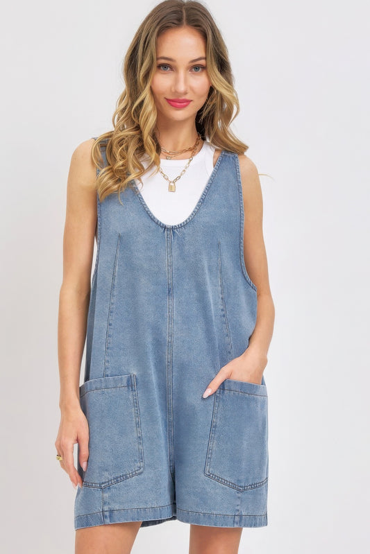 Summer Denim Romper