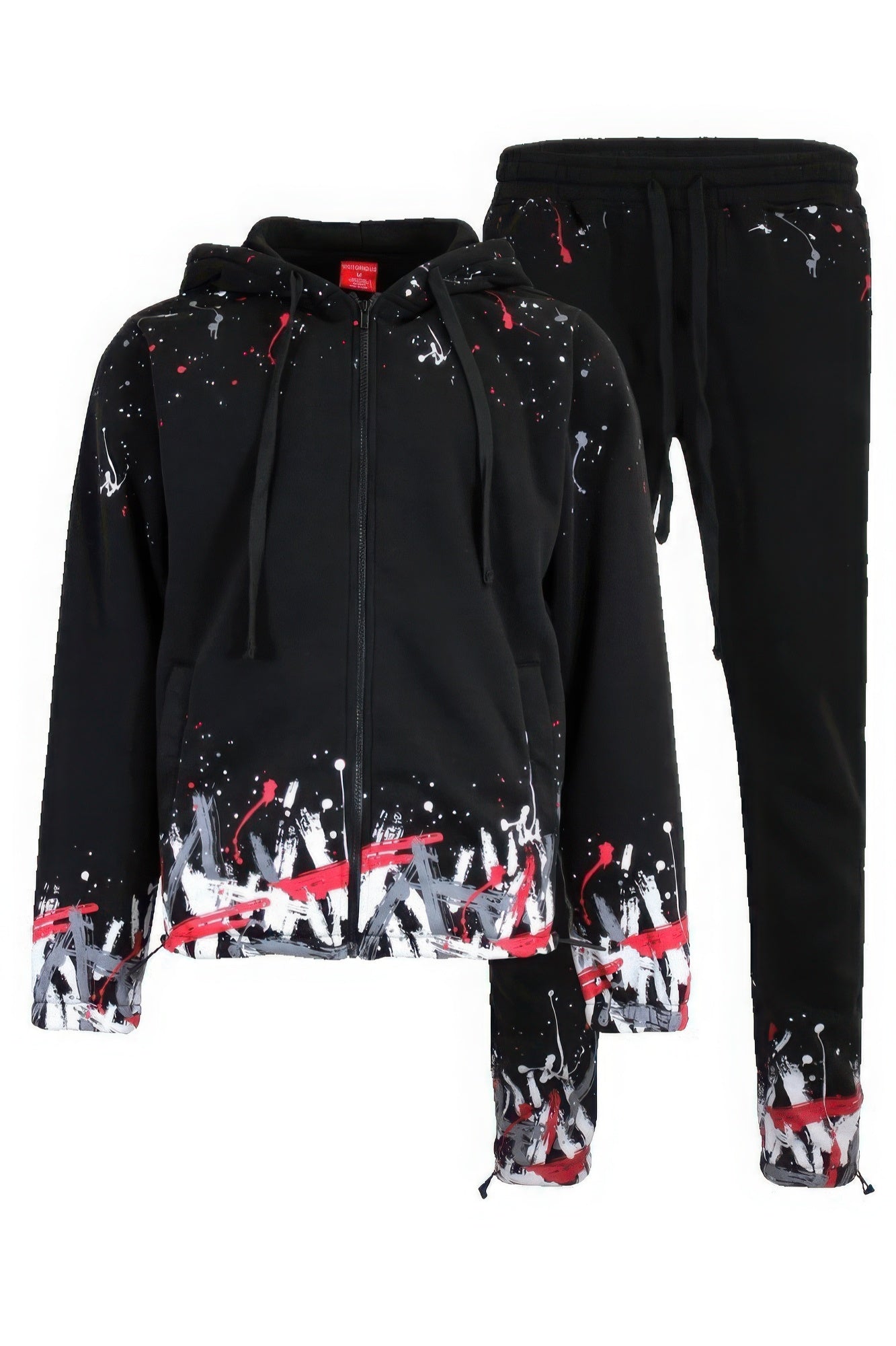 Men's Paint Splatter Fleece Set