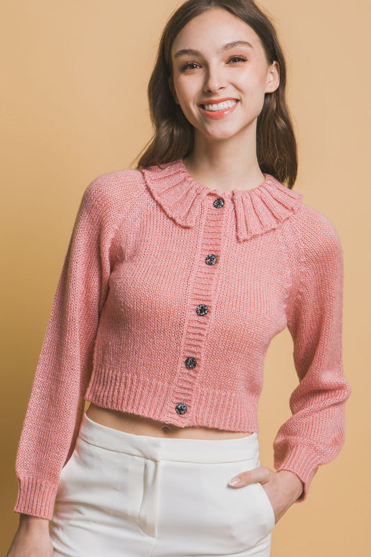 Mid Crop Short Collar Sweater